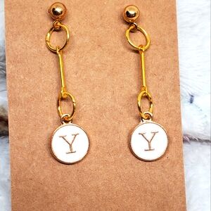 ‼️B2G1 Y Initial Earrings, New
